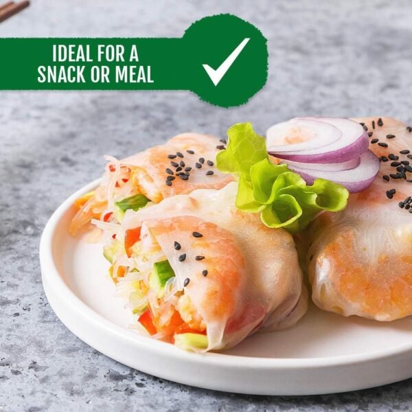 [Round] White Rice Paper Wraps 3 Pack | Perfect for Fresh Spring Rolls & Dumplings | Non-Gmo, Gluten-Free, Vegan & Paleo | Kosher for Passover Kitniyot - Image 3