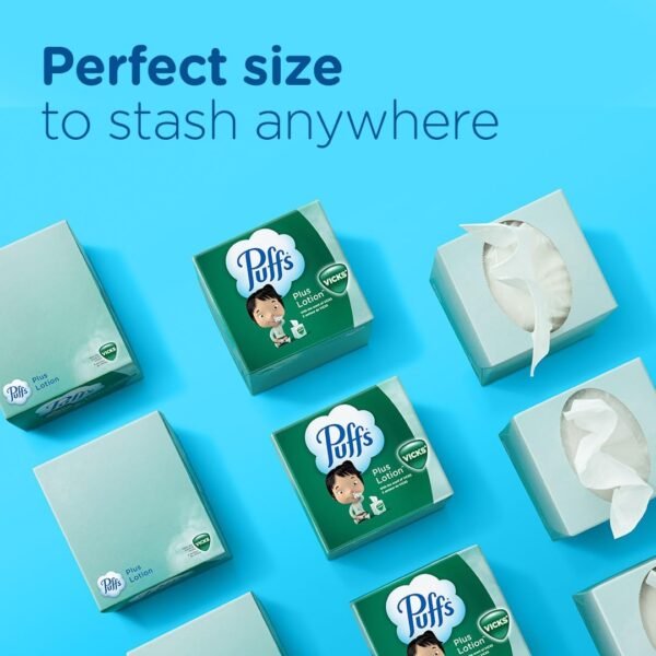 plus Lotion with Vicks Facial Tissues, 4 Cubes, 48 Tissues per Box - Image 6