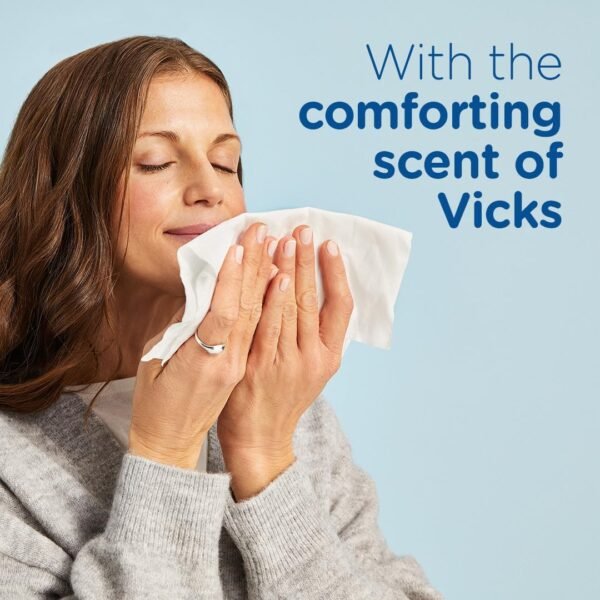 plus Lotion with Vicks Facial Tissues, 4 Cubes, 48 Tissues per Box - Image 3