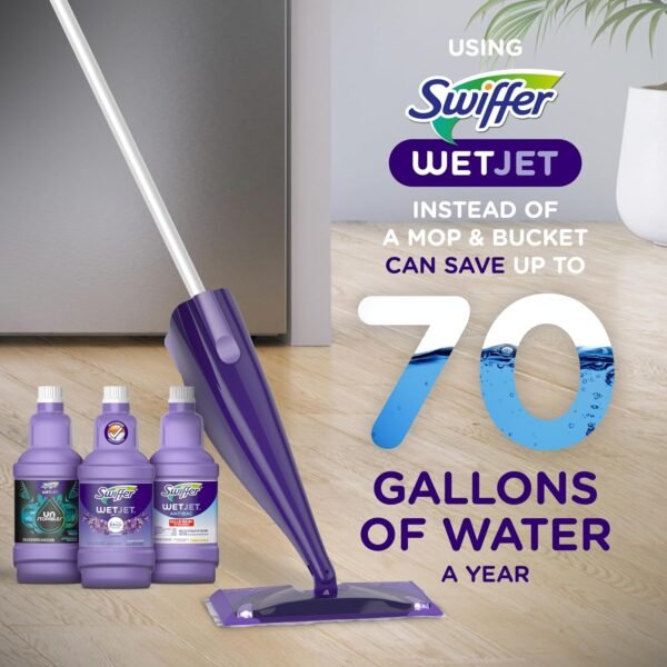 Wetjet Multi-Purpose Floor Cleaner Solution with Febreze Refill, Lavender Scent, 1.25 Liter -42.2 Fl Oz (Pack of 2) - Image 5