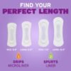 Daily Microliners, Incontinence Panty Liners, 1 Drop Lightest Absorbency, Regular, 54 Count of Pantiliners - Image 4