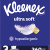 Ultra Soft Facial Tissues, 3 Flat Boxes, 120 Tissues per Box, 3-Ply (360 Total Tissues), Packaging May Vary