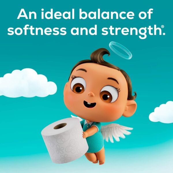 Toilet Paper, 8 Mega Rolls = 32 Regular Rolls, Soft and Strong Toilet Tissue - Image 2