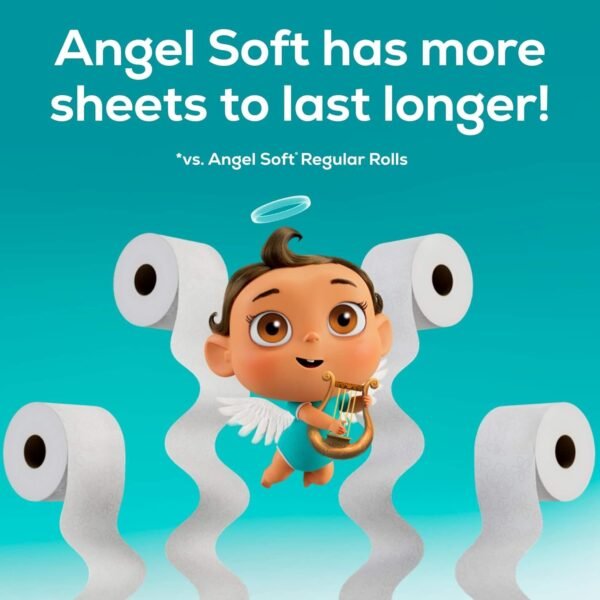 Toilet Paper, 8 Mega Rolls = 32 Regular Rolls, Soft and Strong Toilet Tissue - Image 5